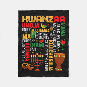 Seven Principles Of Kwanzaa Proud African American Fleece Blanket