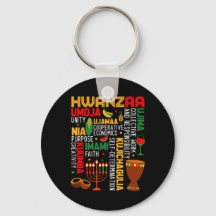 Seven Principles Of Kwanzaa Proud African American Key Ring