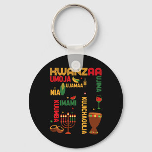 Seven Principles Of Kwanzaa Proud African American Key Ring
