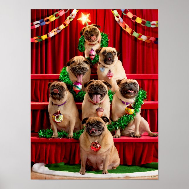 Seven Pugs-a-Posing Poster (Front)