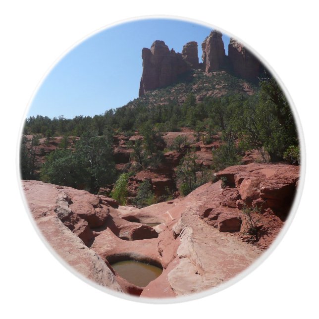 Seven Sacred Pools in Sedona Arizona Ceramic Knob (Front)
