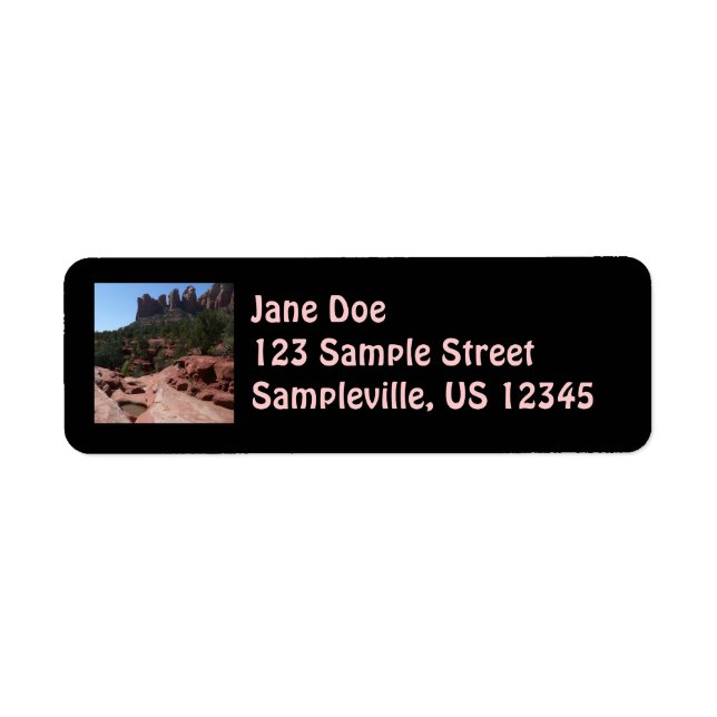 Seven Sacred Pools in Sedona Arizona Return Address Label (Front)