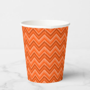 Seven Shades of Orange Zig Zag Paper Cups