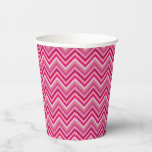 Seven Shades of Pink Zig Zag Paper Cups