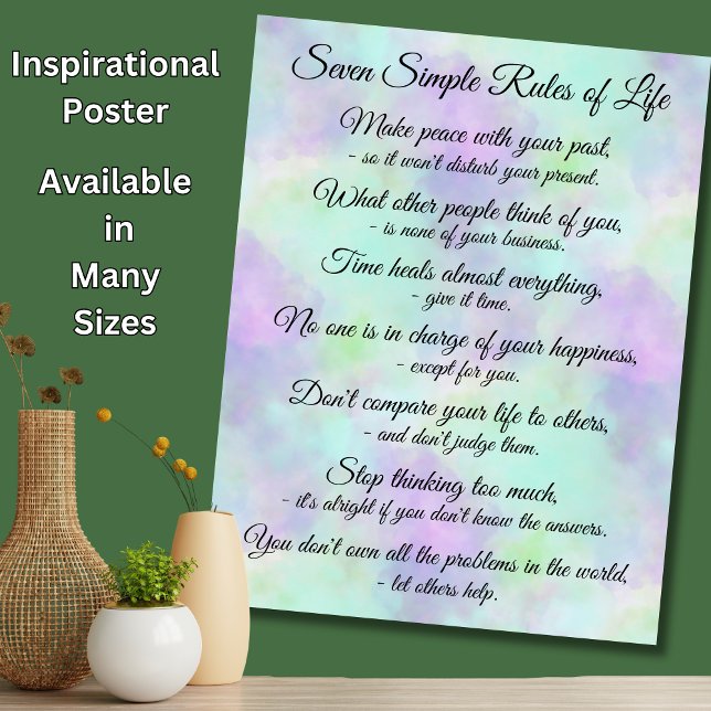 Seven Simple Rules for Life - can change text  Poster (Creator Uploaded)