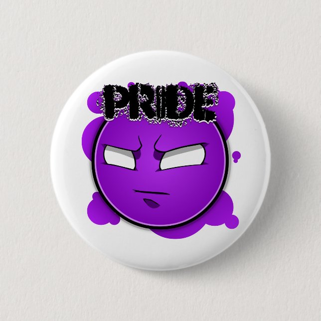 Seven Sins Faces - Pride 6 Cm Round Badge (Front)