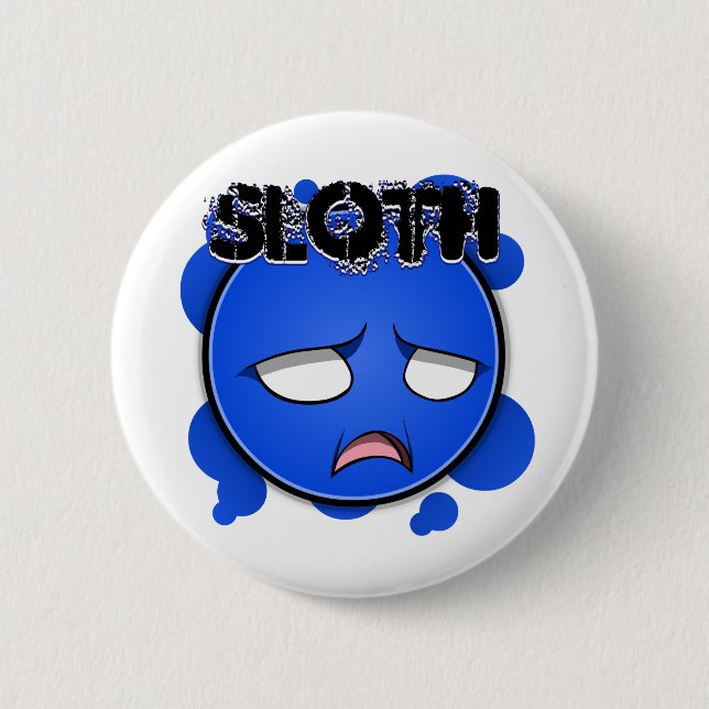 Seven Sins Faces - Sloth 6 Cm Round Badge (Front)