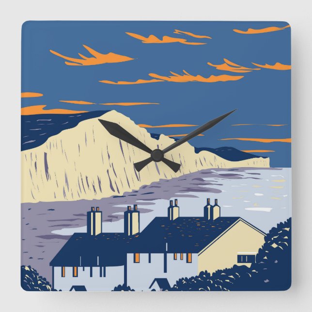  Seven Sisters   Square Wall Clock (Front)