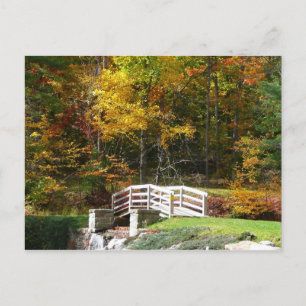 Seven Springs Fall Bridge I Autumn Landscape Postcard