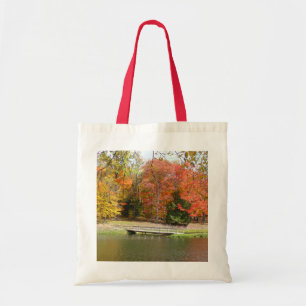 Seven Springs Fall Bridge III Autumn Landscape Tote Bag