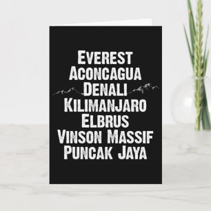 Seven Summits Gift Mountain Peaks Of The World Cli Card
