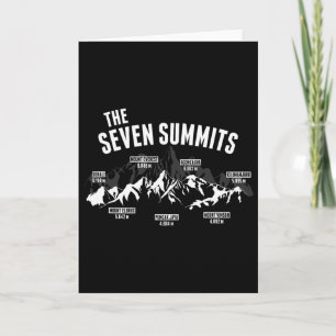 Seven Summits Mountaineering Climbing Hiking Card