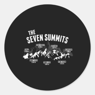 Seven Summits Mountaineering Climbing Hiking Classic Round Sticker