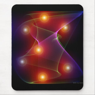Seven Suns Abstract Digital Art Mousepad
