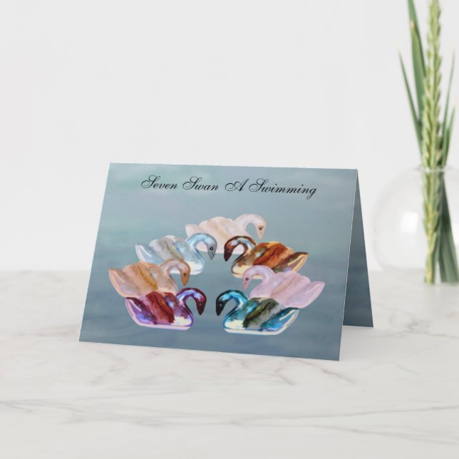 Seven Swans A Swimming Cards (Front)