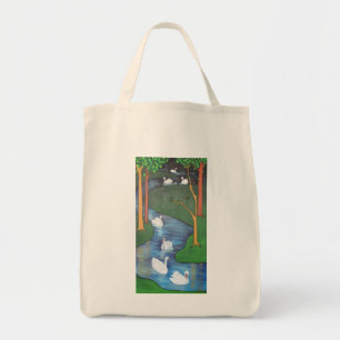 Seven Swans A-Swimming Tote Bag