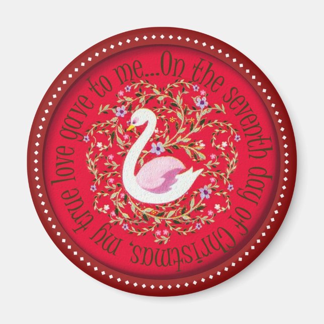 Seven swans aswimming magnet (Front)
