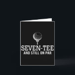 Seven Tee Golf Birthday 70th Birthday Women Mens 7 Card<br><div class="desc">Seven Tee Golf Birthday 70th Birthday Women Mens 70 Year Old</div>