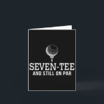 Seven Tee Golf Birthday 70th Birthday Women Mens 7 Card<br><div class="desc">Seven Tee Golf Birthday 70th Birthday Women Mens 70 Year Old</div>