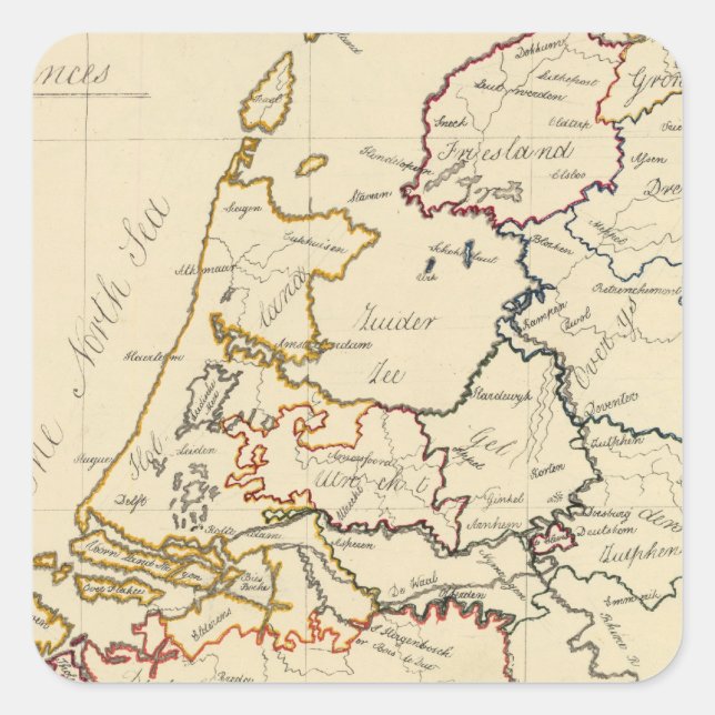 Seven United Provinces 2 Square Sticker (Front)