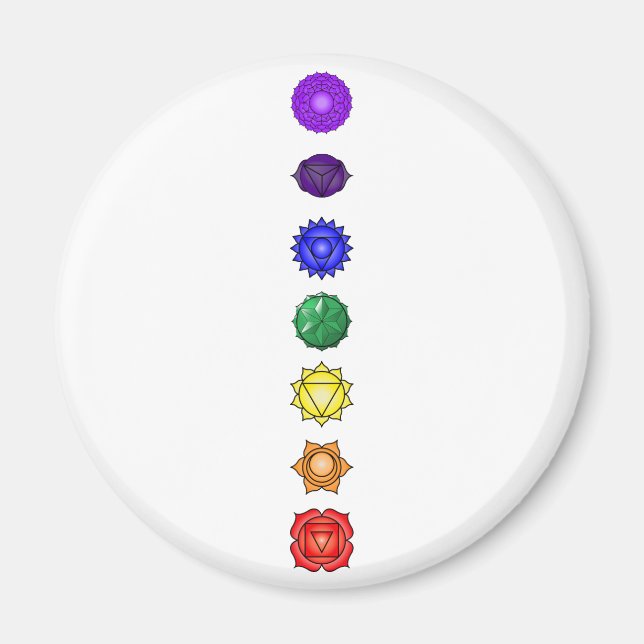 Seven vertical chakras magnet (Front)