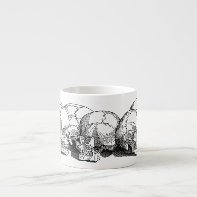 Seven Vintage Skulls Espresso Cup (Front)