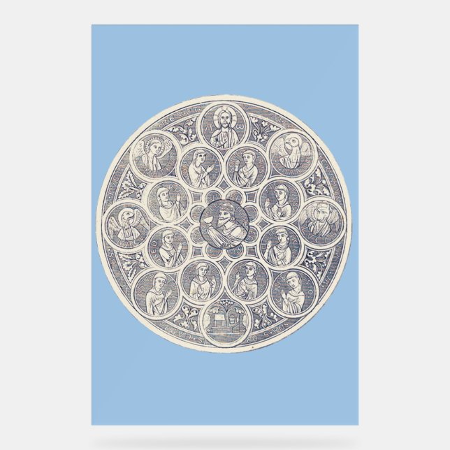 Seven virtues and Jesus Christ Acrylic Sign (Front)