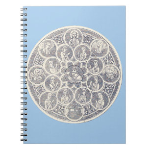 Seven virtues and Jesus Christ Notebook