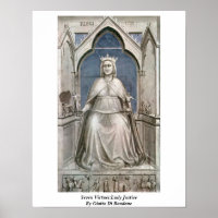 Seven Virtues:Lady Justice By Giotto Di Bondone