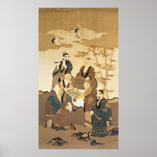 Seven wise men in the bamboo forest poster