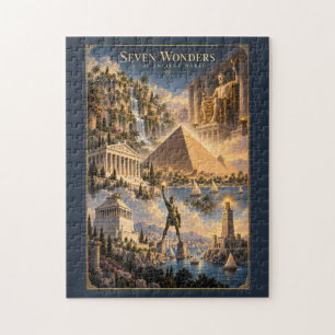Seven Wonders of the World Historical Art Jigsaw Puzzle