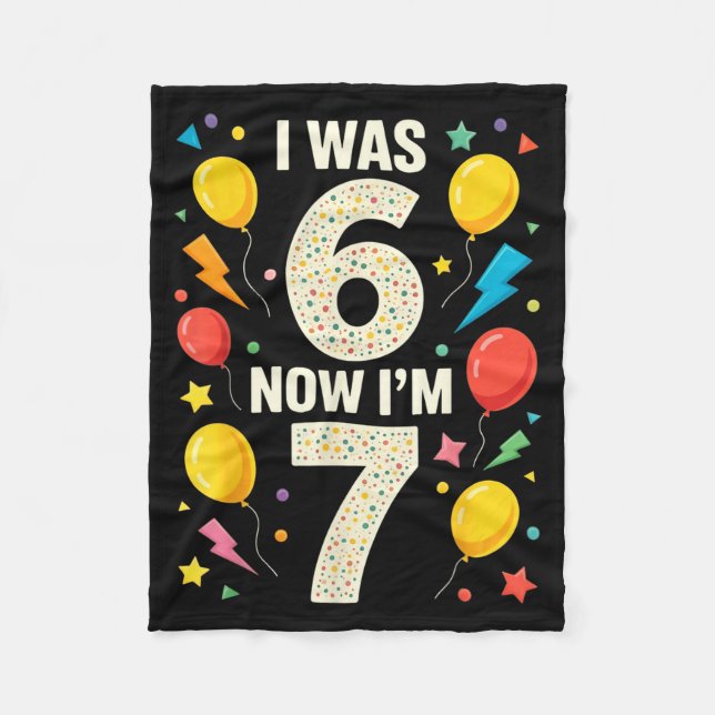 Seven Year Old Birthday 7 Year Old For Kids Girls  Fleece Blanket (Front)