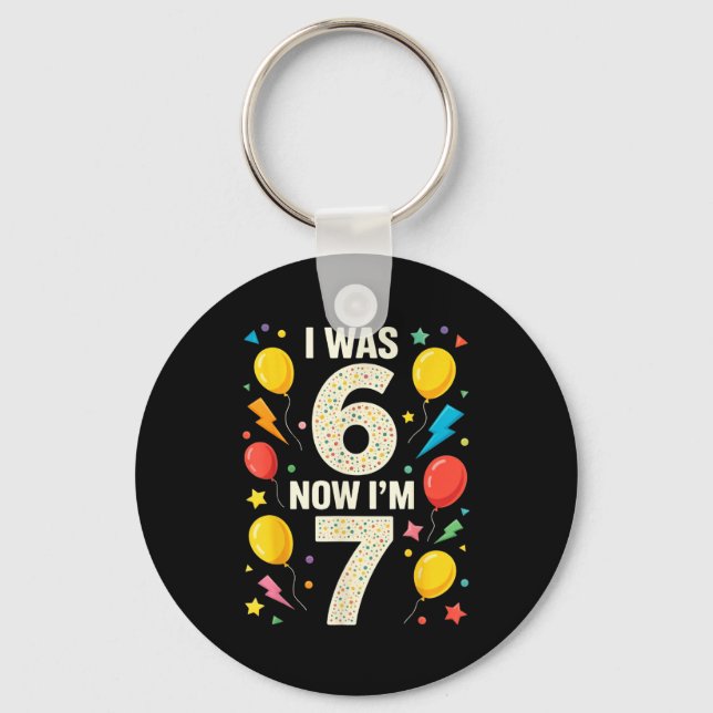 Seven Year Old Birthday 7 Year Old For Kids Girls  Key Ring (Front)