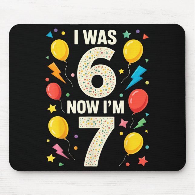 Seven Year Old Birthday 7 Year Old For Kids Girls  Mouse Pad (Front)