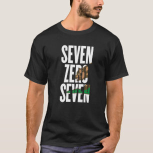 Seven Zero Seven 707 Area Code California Napa Val T-Shirt