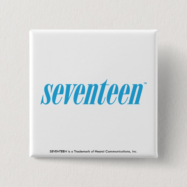Seventeen Logo-Aqua 15 Cm Square Badge (Front)