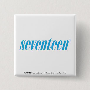 Seventeen Logo-Aqua 15 Cm Square Badge
