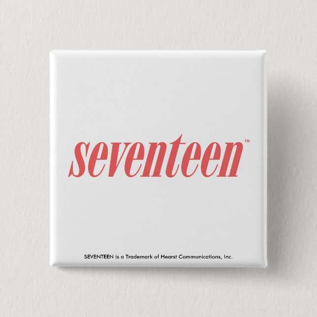 Seventeen Logo-LtPink 15 Cm Square Badge (Front)