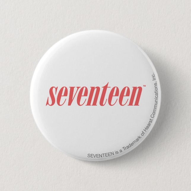 Seventeen Logo-LtPink 6 Cm Round Badge (Front)