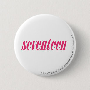 Seventeen Logo-Magenta 6 Cm Round Badge