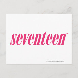 Seventeen Logo-Magenta Postcard