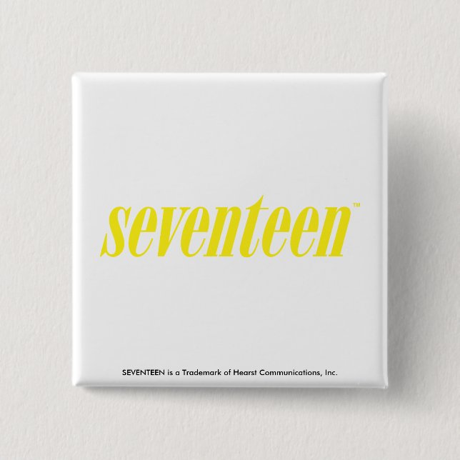 Seventeen Logo-Yellow 15 Cm Square Badge (Front)