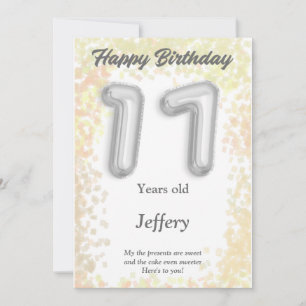Seventeen year old Happy Birthday card