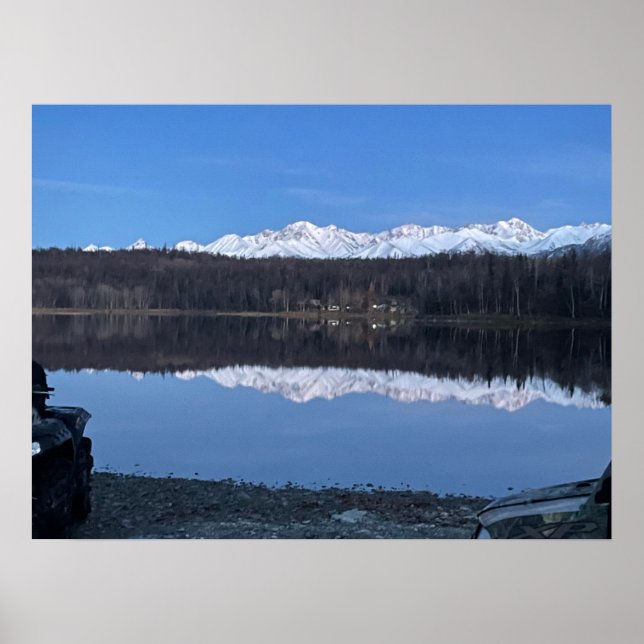 Seventeenmile Lake Alaska Poster @3dudes1life (Front)