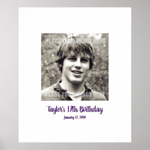 Seventeenth birthday 17th Sign In Party Board 17