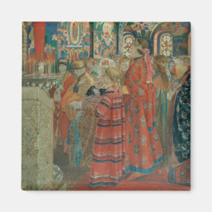 Seventeenth Century Russian Women at Church Magnet