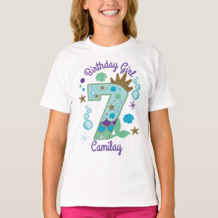 Seventh Birthday Mermaid 7th T-Shirt