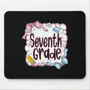 Seventh Grade Back To School For Girls Pink Notebo Mouse Pad