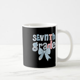 Seventh Grade Coquette Bow Pencil First Day Back T Coffee Mug