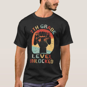 Seventh Grade Level Unlocked Video Game Back to Sc T-Shirt